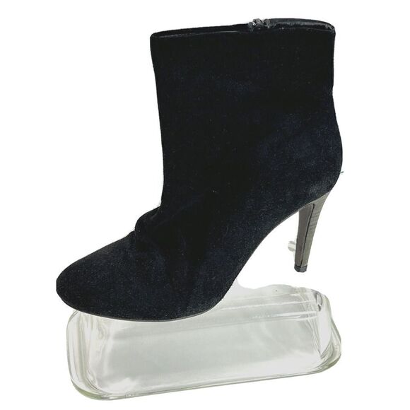 Free People Size 40 EU 10 US Black Suede Slouch Ankle Pointed Toe Skinny Heel - Picture 3 of 13